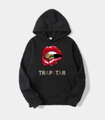 Trapstar T Logo Red Lips Schwarz Hoodie