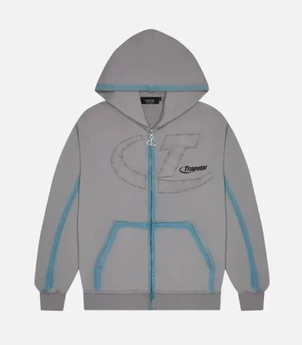 Trapstar T Logo Hyperdrive Grau Hoodie
